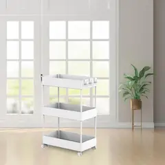 JUST HOME COLLECTION - Carro 40x58.8x22 cm Blanco