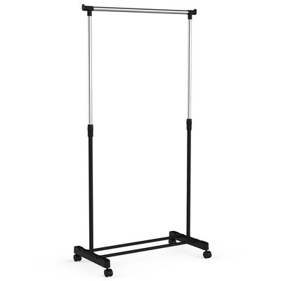 Imagen 2 del producto Perchero una Barra con Ruedas Metal Negro