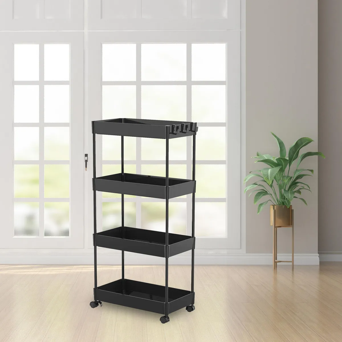 JUST HOME COLLECTION - Carro 40x83.8x22 cm Negro