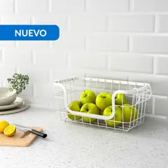 JUST HOME COLLECTION - Canasto 30x14.5x16 cm Blanco