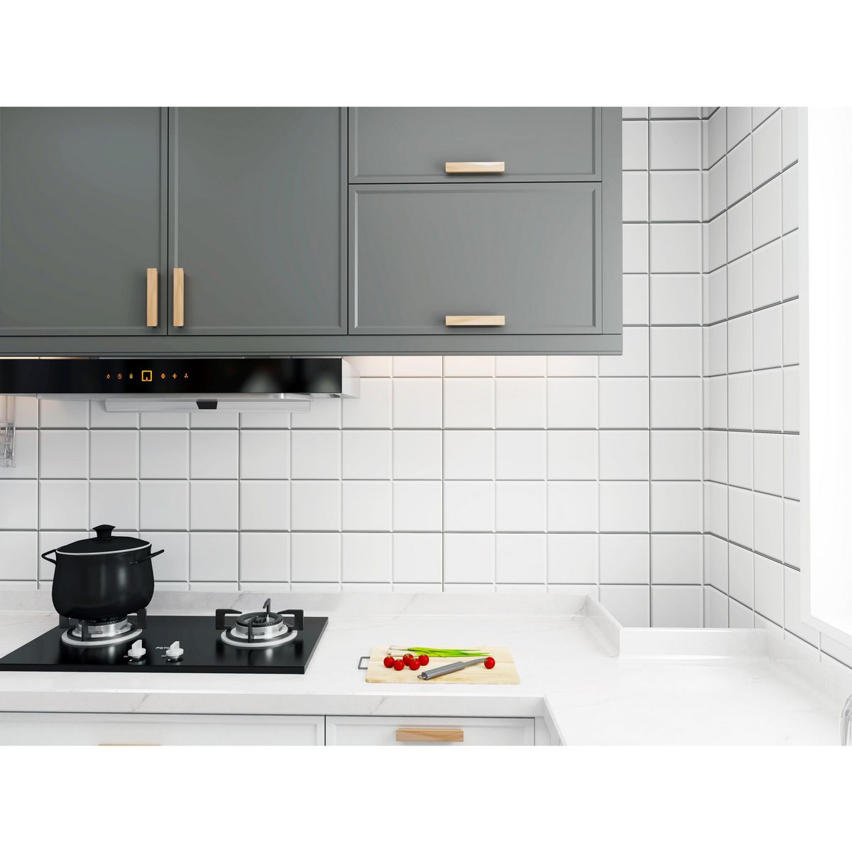 HOLZTEK - Cerámica 30x60 cm Quadrato Blanco 1.62 m2