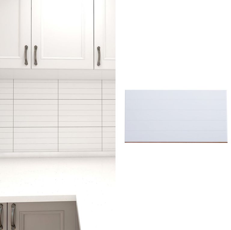 HOLZTEK Cerámica 25x40 cm Lineas Blanco 1.5 m2