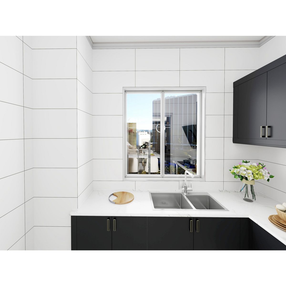 HOLZTEK - Cerámica 30x60 cm Blanca Mate Blanco 1.8 m2