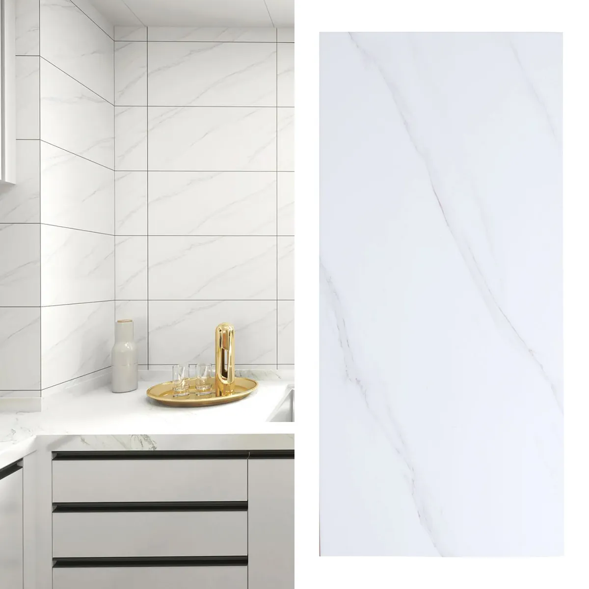 HOLZTEK - Cerámica 30x60 cm Calacat Blanco 1.8 m2