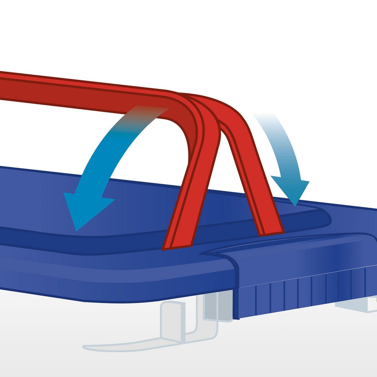 JUST HOME COLLECTION - Caja 56x24x34 cm 24 l Azul, rojo, transparente