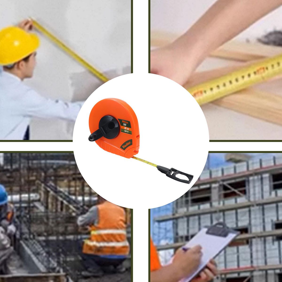 BAUKER - Huincha de 30 lápices carpinteros