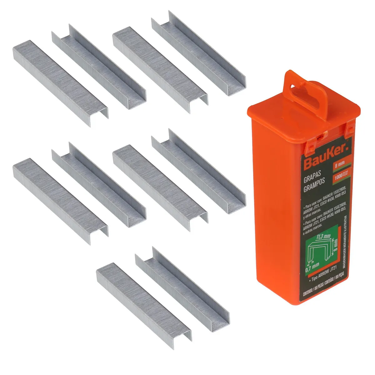 BAUKER - Grapas de medición 8mm 1000 piezas