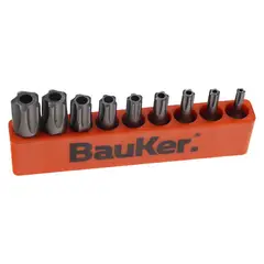 BAUKER - Set de 9 medición torx seguridad