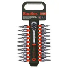 BAUKER - Set De 22 Pz Ratchet 3/8"