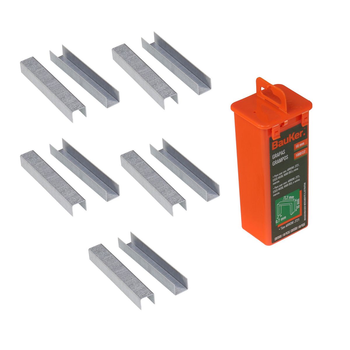 BAUKER - Grapas de medición 10mm 1000 piezas