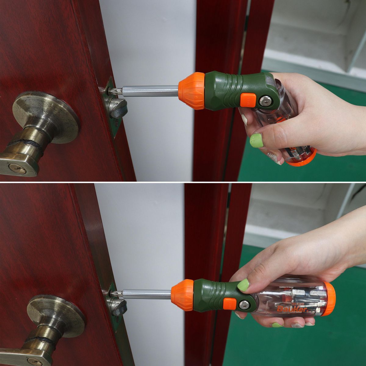 BAUKER - Set de 18pz 1/4" pz 1/4" destornillar