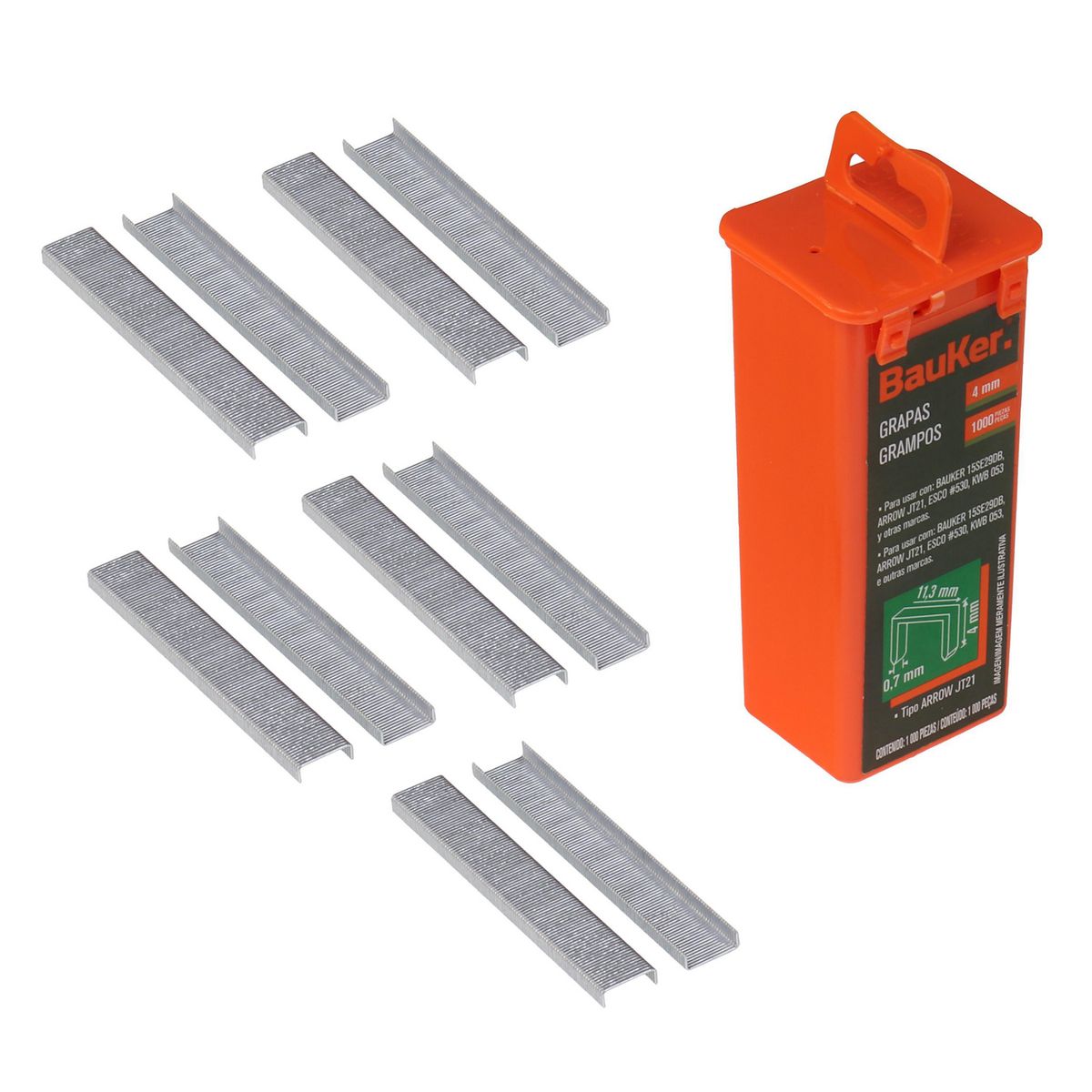 BAUKER - Grapas de medición 4mm 1000 piezas