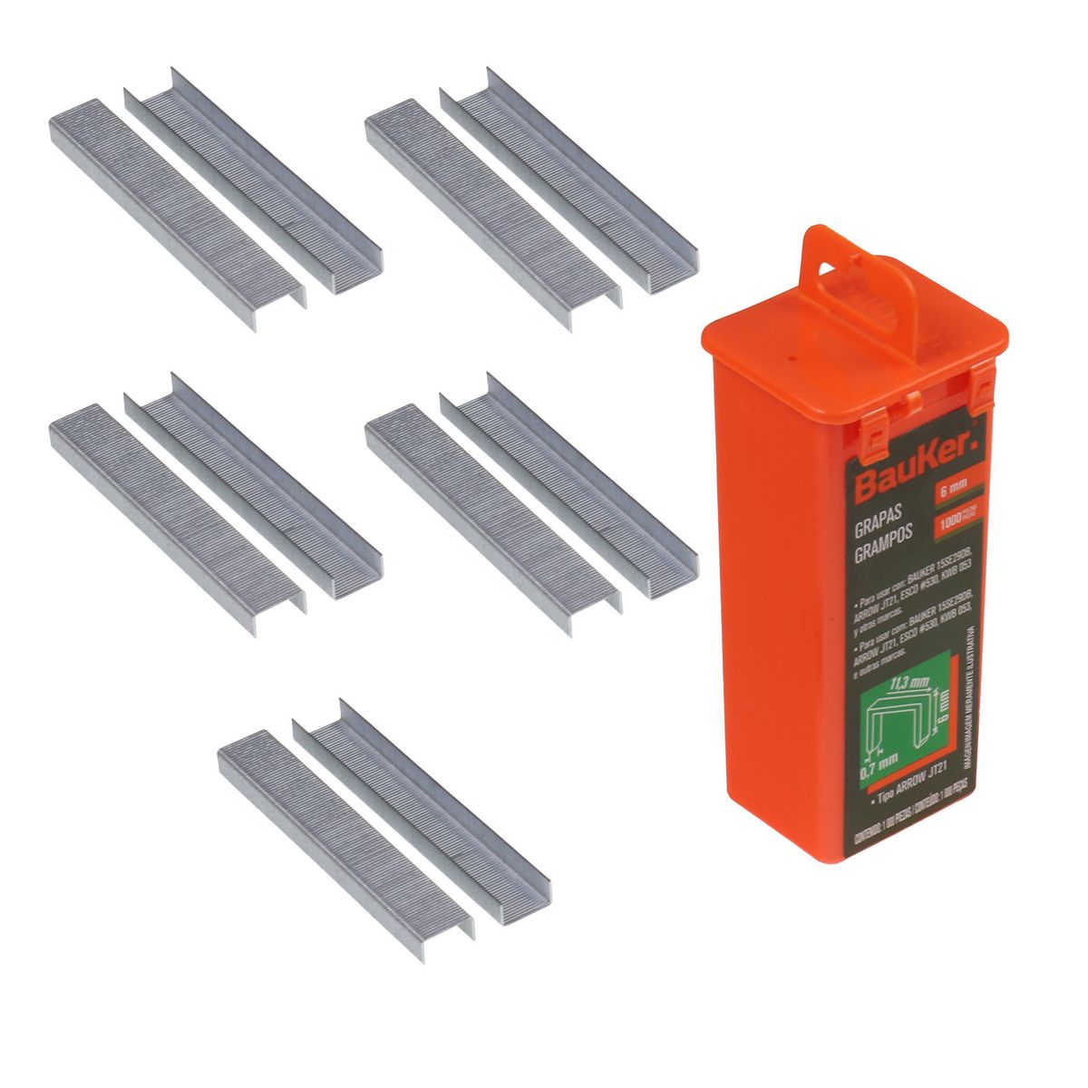 BAUKER - Grapas de medición 6mm 1000 piezas