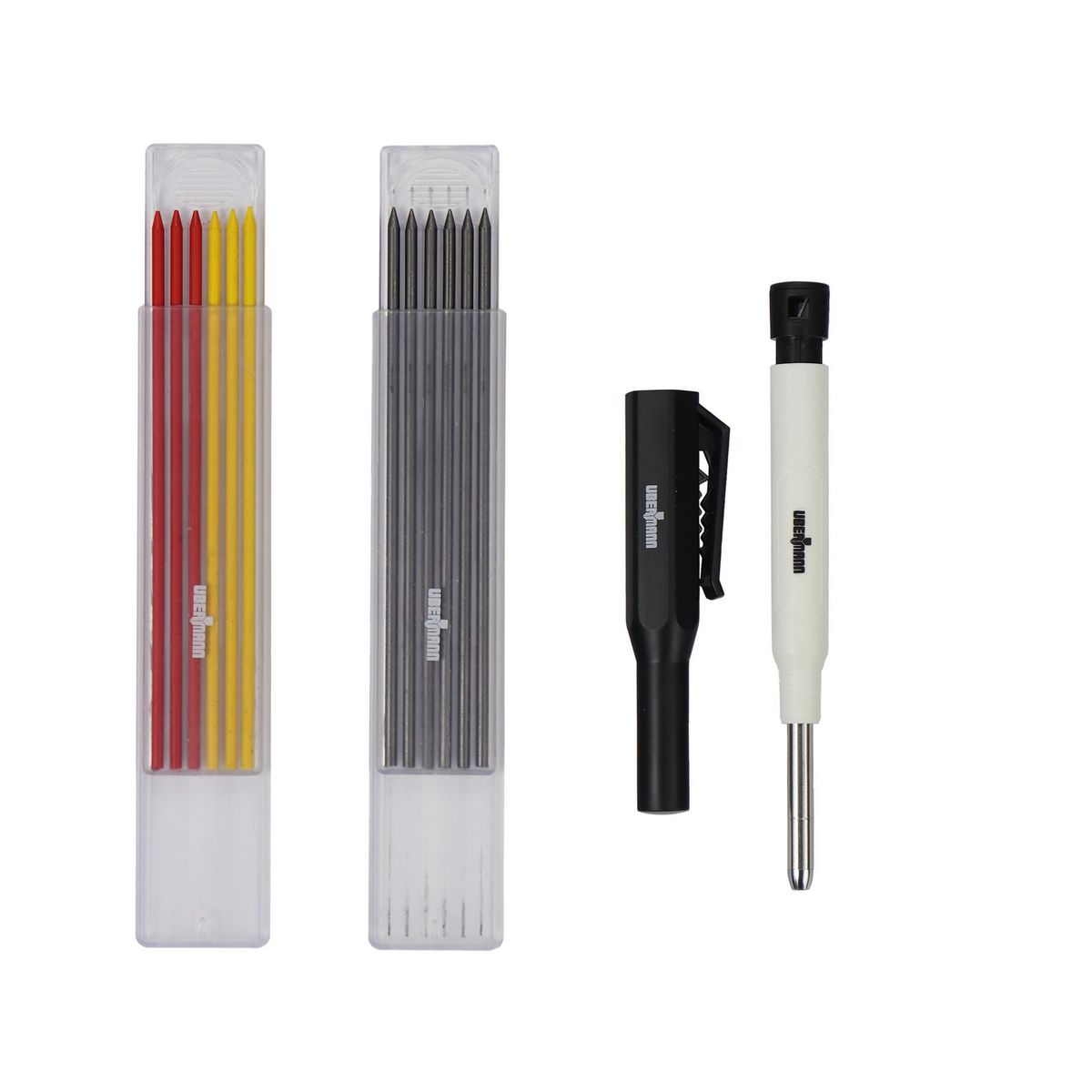 UBERMANN - Portaminas Carpintero 3 Colores + 14 Minas