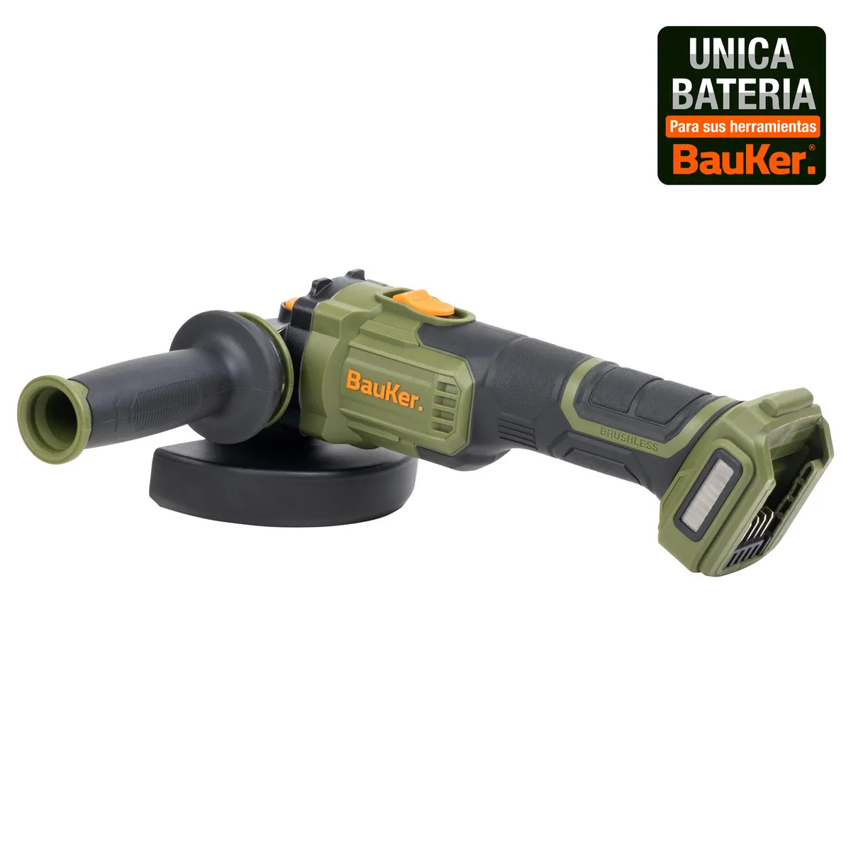 BAUKER - Esmeril 4 1/2" -5" Inalámbrico 20 V Brushless sin Batería