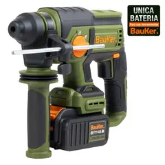 BAUKER - Rotomartillo SDS Plus Inalámbrico 20 V Brushless + 1 Batería 4 AH + Cargador