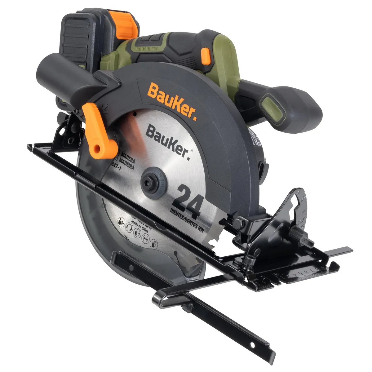 BAUKER - Sierra Circular Inalámbrica 20 V Brushless sin Batería