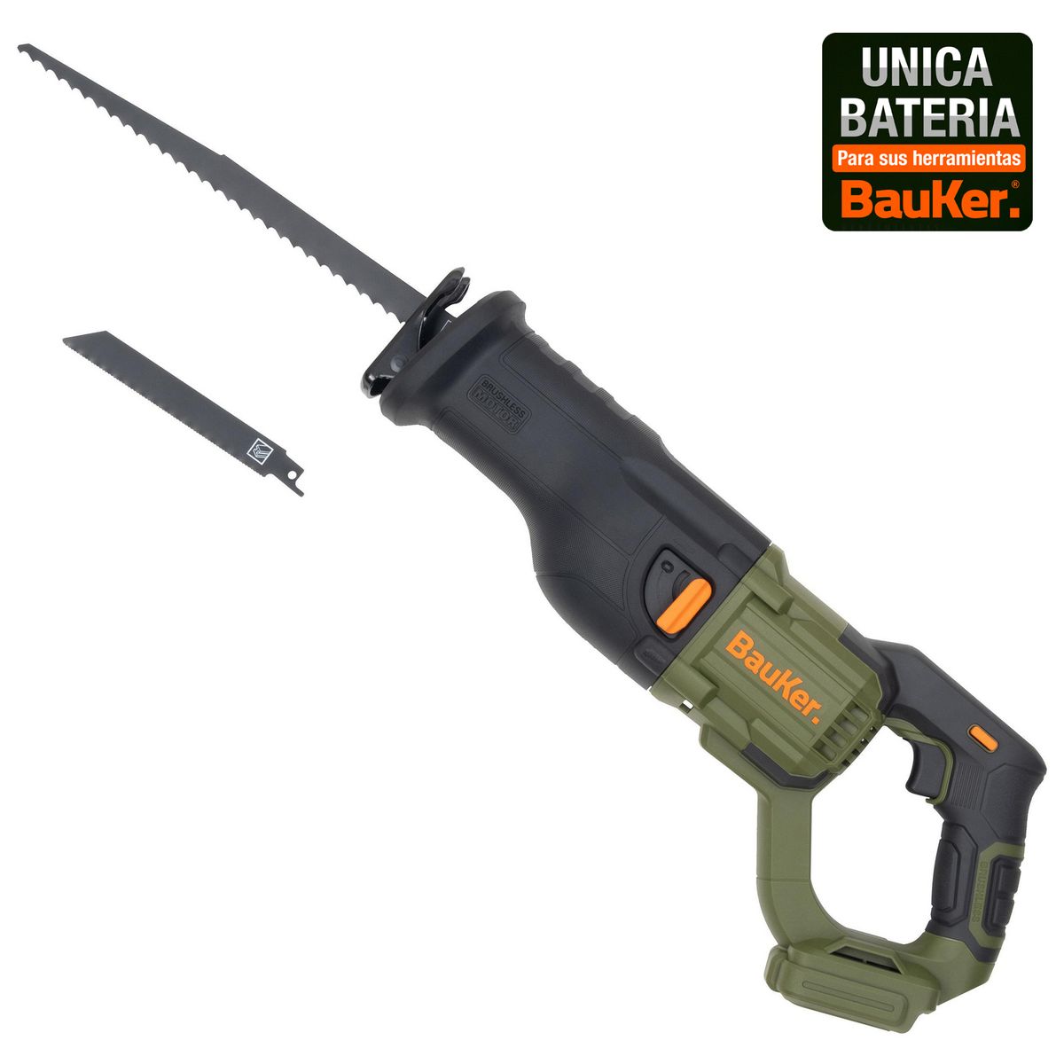BAUKER - Sierra Sable Inalámbrica 20 V Brushless sin Batería