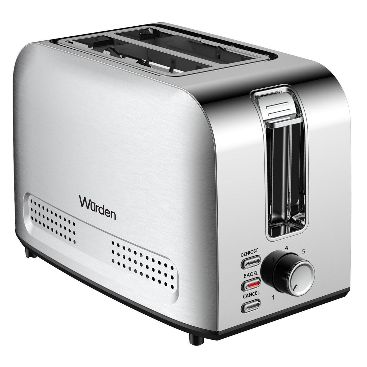 WURDEN - Tostador 2 Rebanadas Plateado WBT-BACKE2