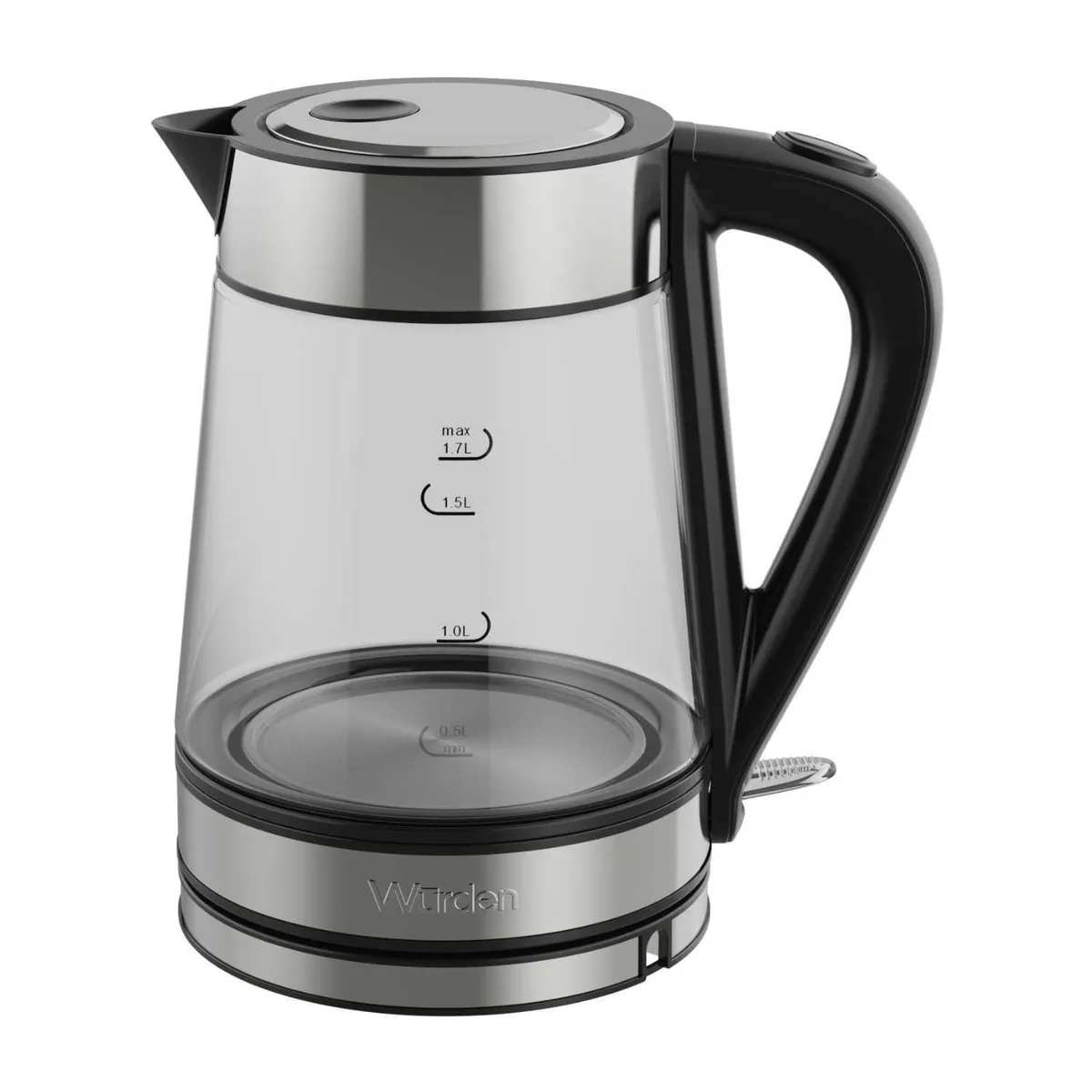 WURDEN - Hervidor Eléctrico de Vidrio 1.7 Litros Transparente WKE-GLASS101