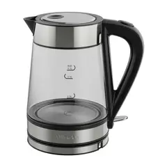 WURDEN - Hervidor Eléctrico de Vidrio 1.7 Litros Transparente; Plateado; Negro WKE-GLASS101