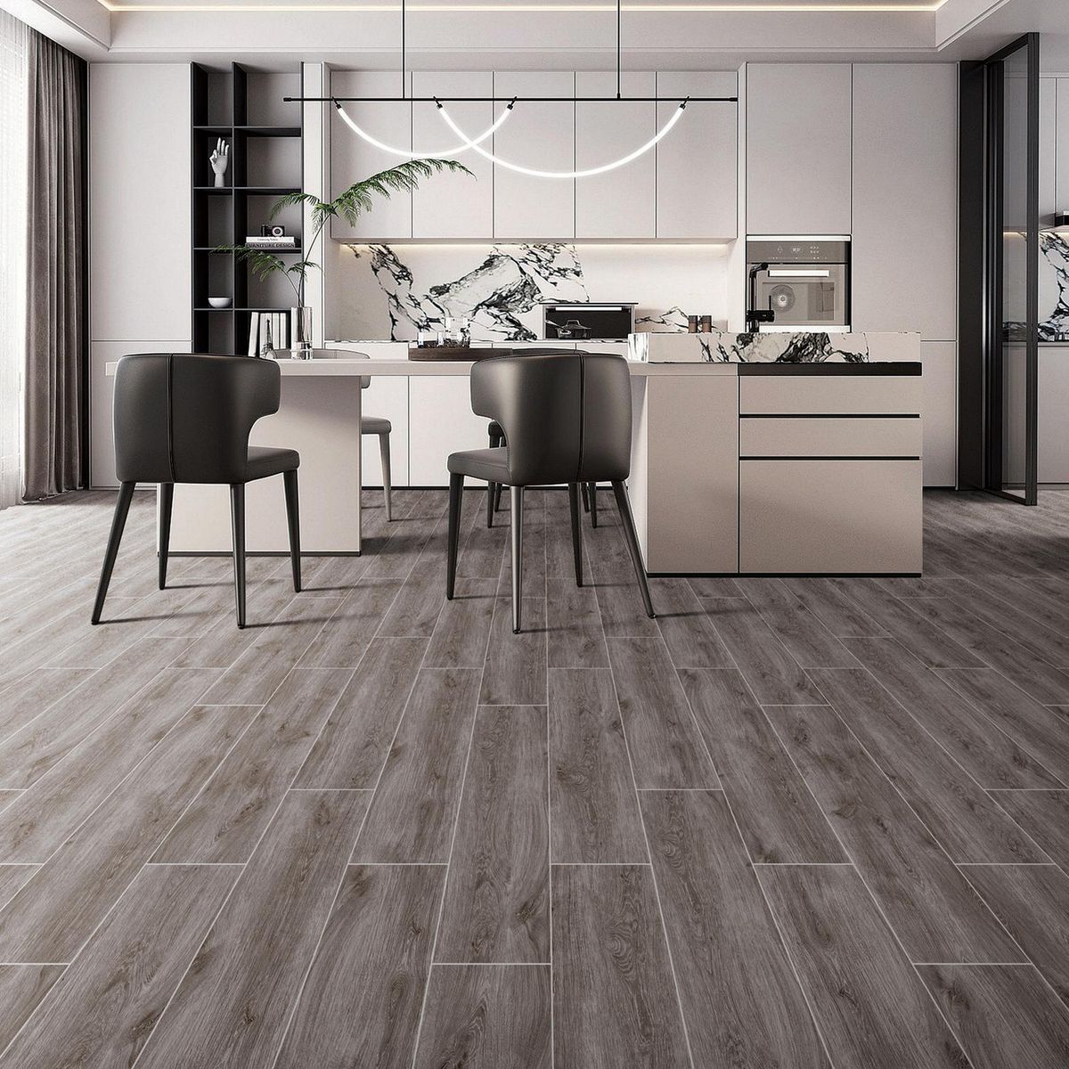 HOLZTEK - Porcelanato 20x120 cm Copenhague Gris 1.2 m2