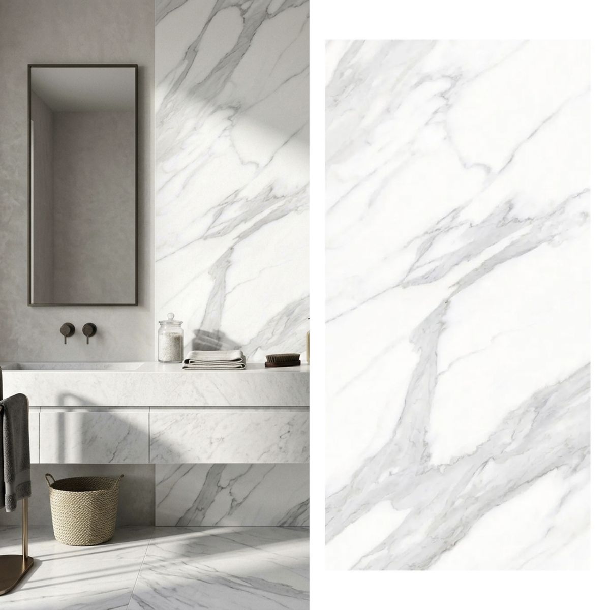 HOLZTEK - Porcelanato 60x120 cm Calacat Blanco 2.16 m2