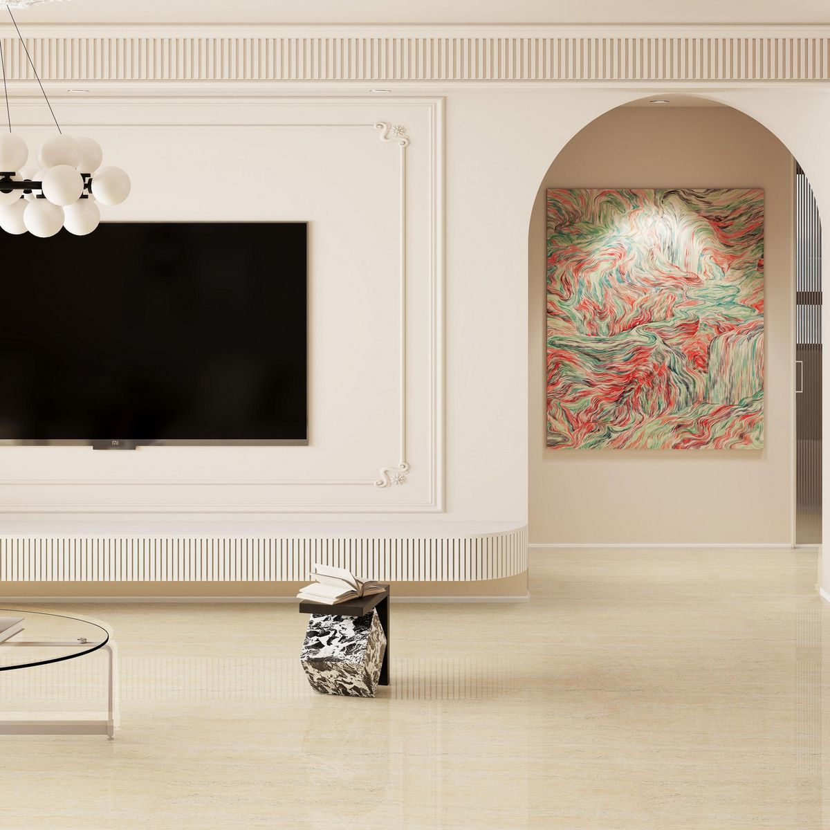 HOLZTEK - Porcelanato 60x60 cm Travertino Pulido Beige 1.44 m2