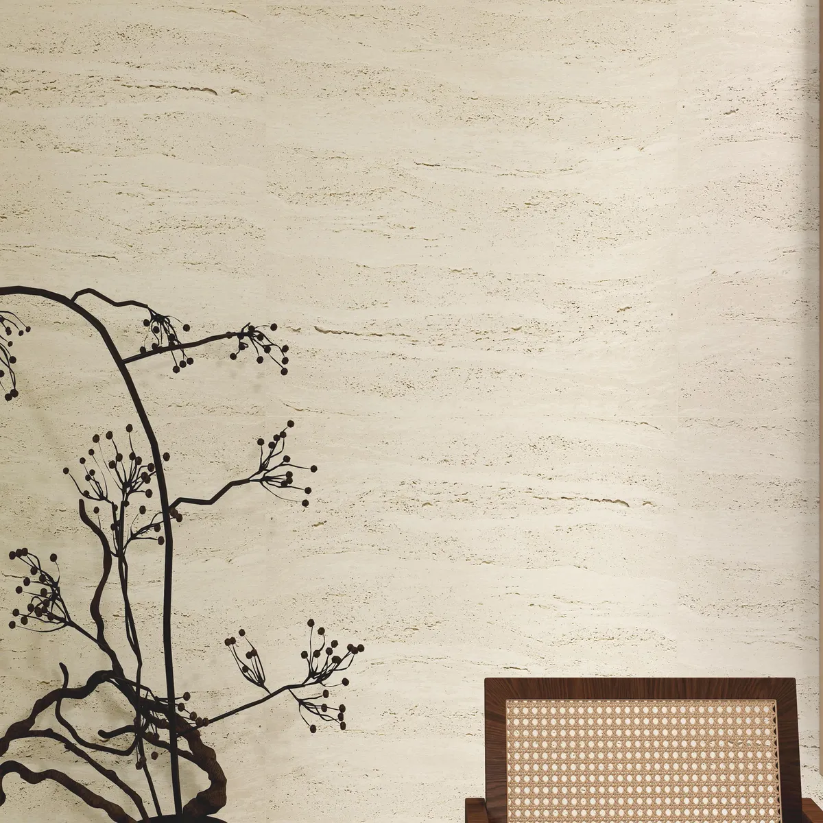 HOLZTEK - Porcelanato 60x60 cm Travertino Mate Blanco 1.44 m2