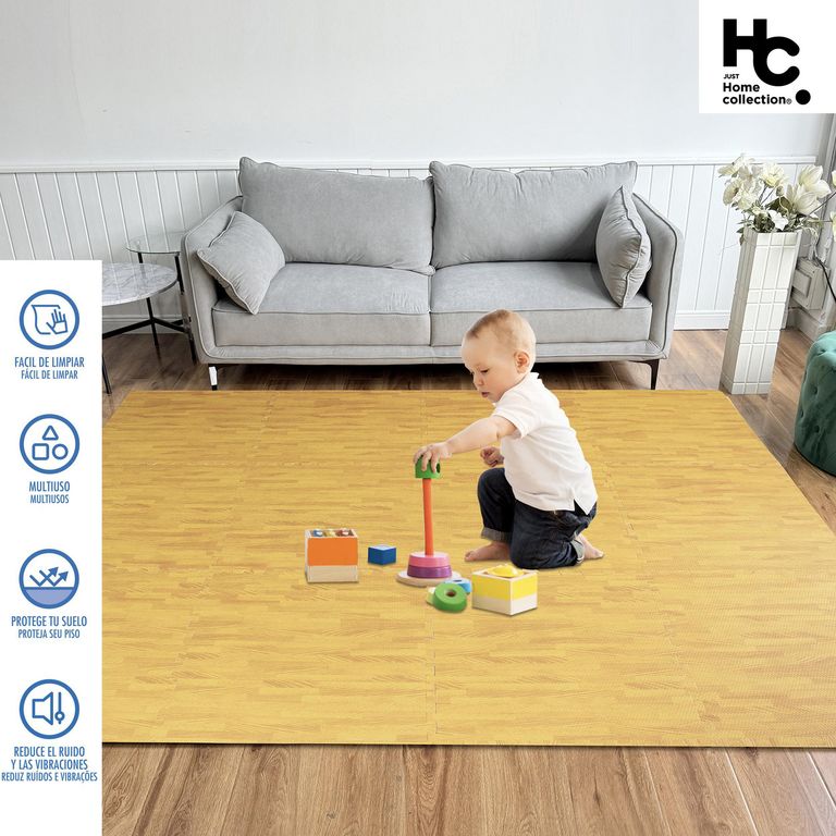 Alfombra Puzzle 60x60 cm Polietileno Natural