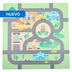 JUST HOME COLLECTION - Alfombra Puzzle 120x120 cm Polietileno Multicolor