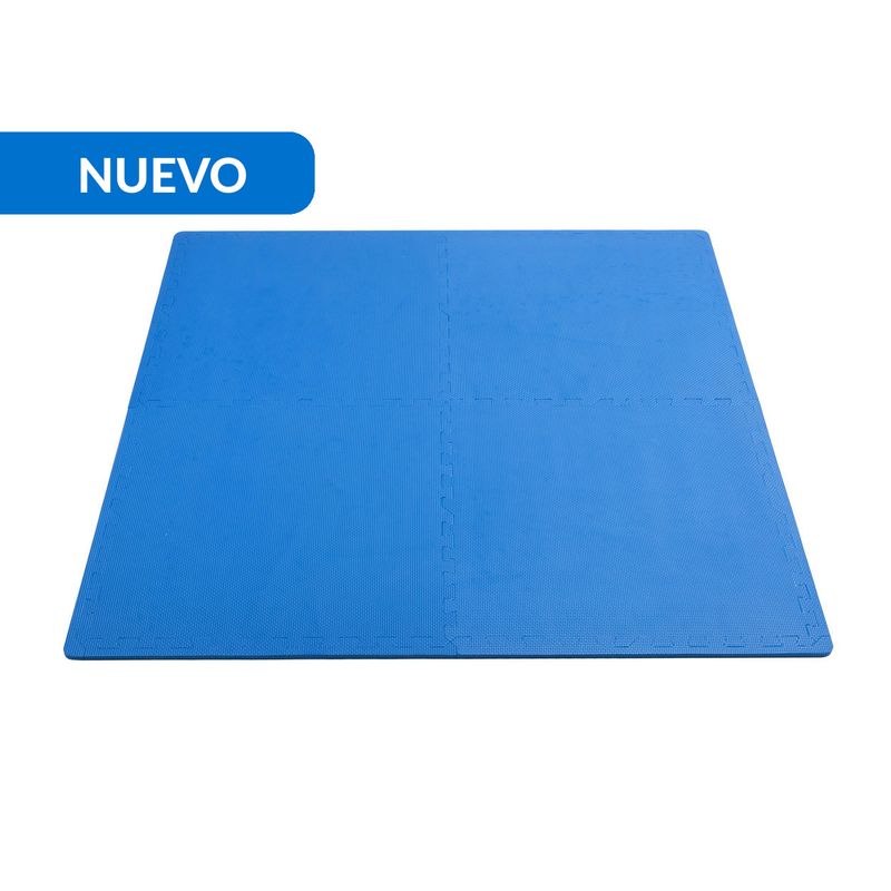 JUST HOME COLLECTION - Alfombra Puzzle 120x120 cm Polietileno Azul