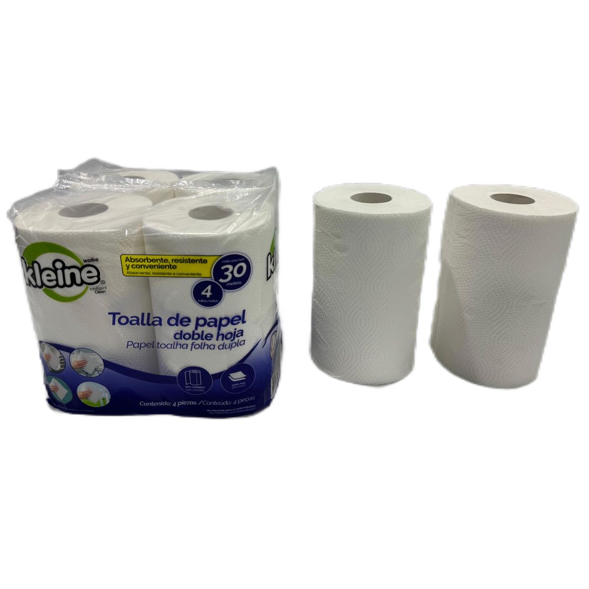 KLEINE WOLKE - Toalla Cocina Kleine Wolke Doble Hoja 30 metros Pack 4 Unidades