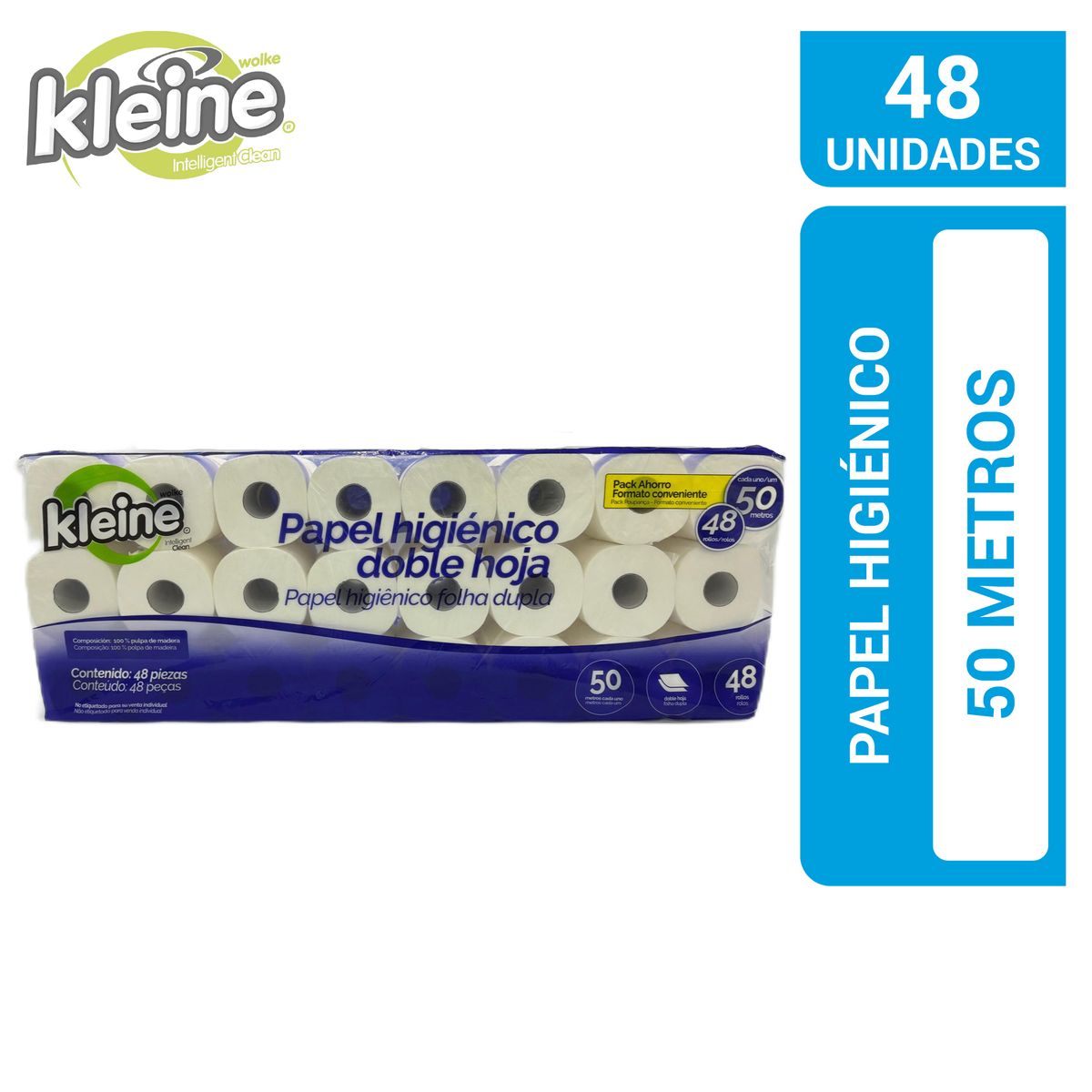 KLEINE WOLKE - Papel Higiénico Doble hoja 48 Rollos x 50 m