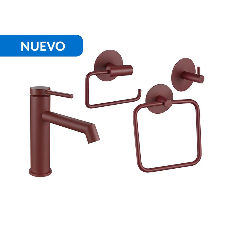 SENSI DACQUA - Grifo + accesorios X3 Macarrón rojo