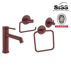 SENSI DACQUA - Grifo + accesorios X3 Macarrón rojo