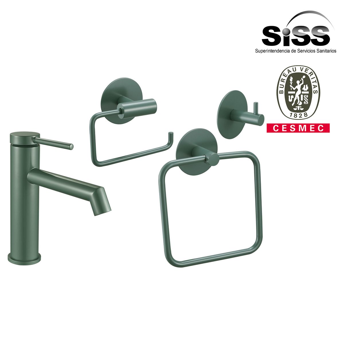 SENSI DACQUA - Grifo + accesorios X3 Macarrón turquesa