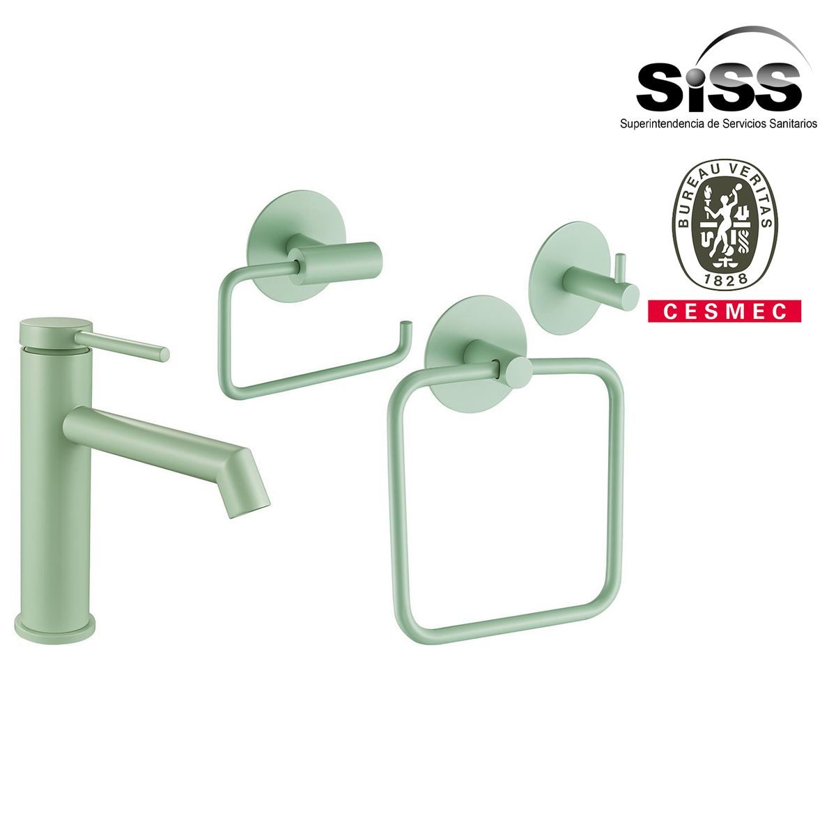 SENSI DACQUA - Grifo + accesorios X3 Macarrón menta