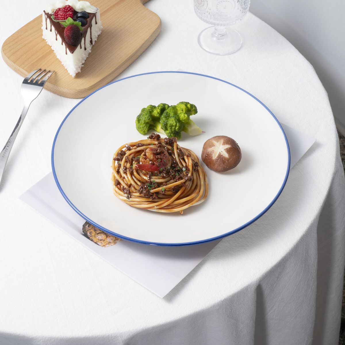 JUST HOME COLLECTION - Plato 26.5 cm Porcelana Ring Juega Blanco