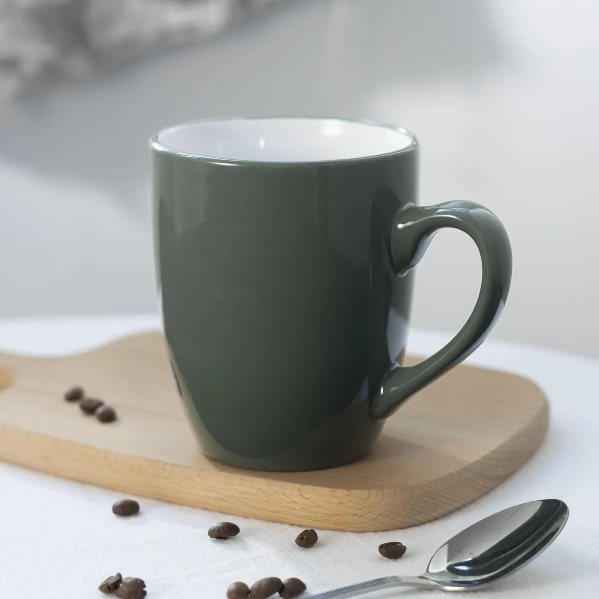 JUST HOME COLLECTION - Mug 500 ml Cerámica Bosque Verde