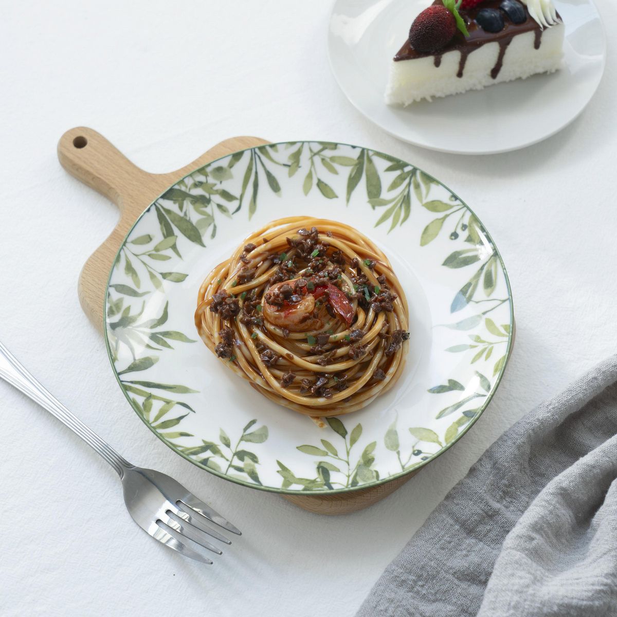 JUST HOME COLLECTION - Plato 19 cm Porcelana Bosque Blanco