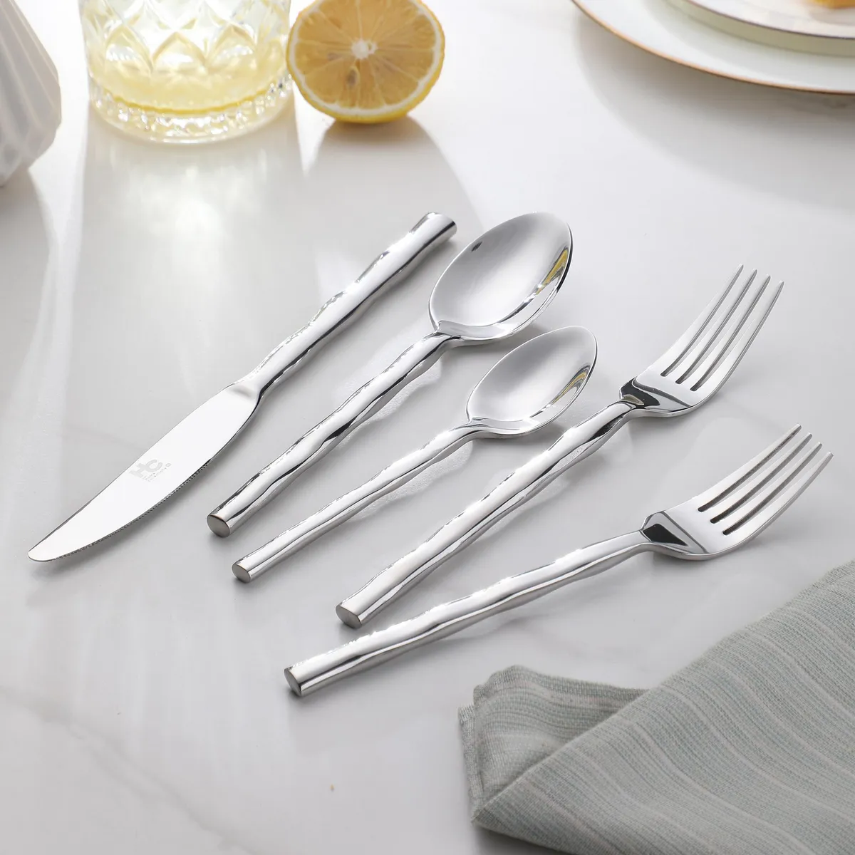 JUST HOME COLLECTION - Juego de cubiertos 20 piezas acero inoxidable