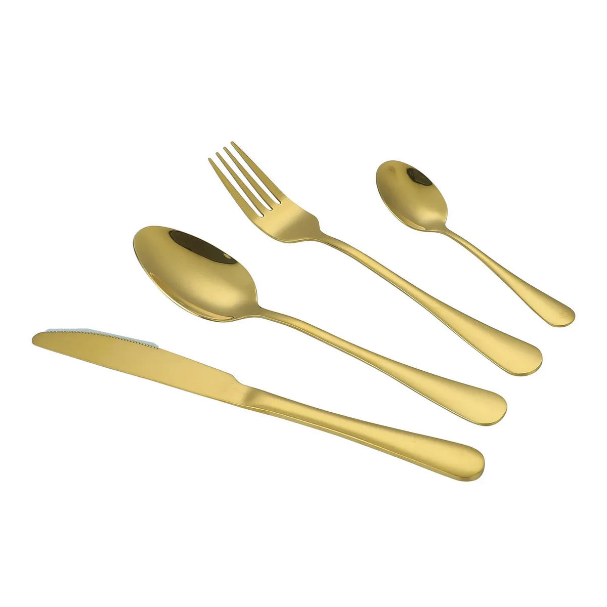 JUST HOME COLLECTION - Juego de Cubiertos 40 piezas Dorado con Maleta