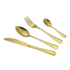 JUST HOME COLLECTION - Juego de Cubiertos 40 piezas Dorado