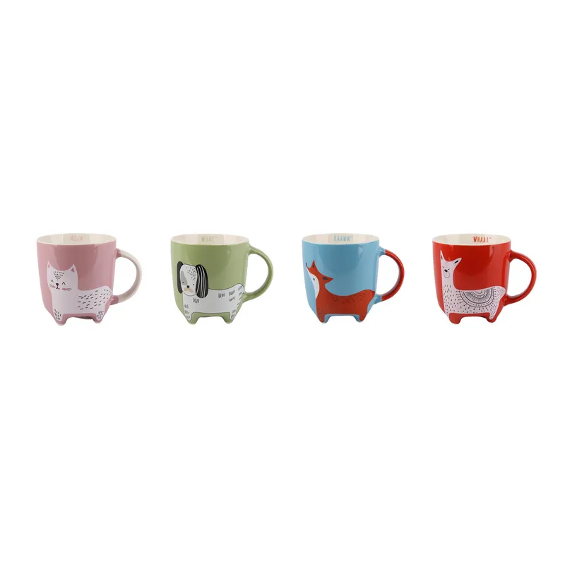 JUST HOME COLLECTION - Mug 350 ml Porcelana Animales Multicolor