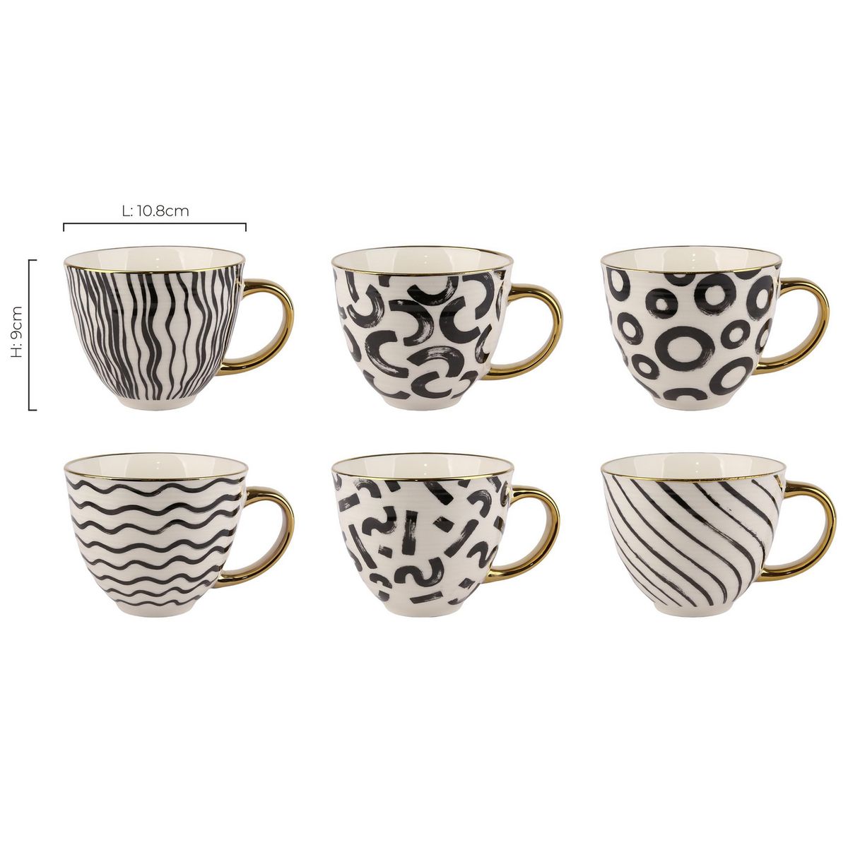 JUST HOME COLLECTION - Mug 420 ml Porcelana Diseños Surtidos