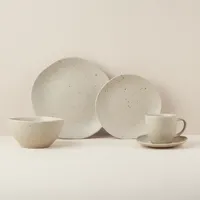 Juego de Vajilla 30 Piezas Cerámica Tokyo Beige Moteado 6 personas