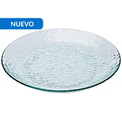 JUST HOME COLLECTION - Plato 20 cm Plástico Martillado Transparente