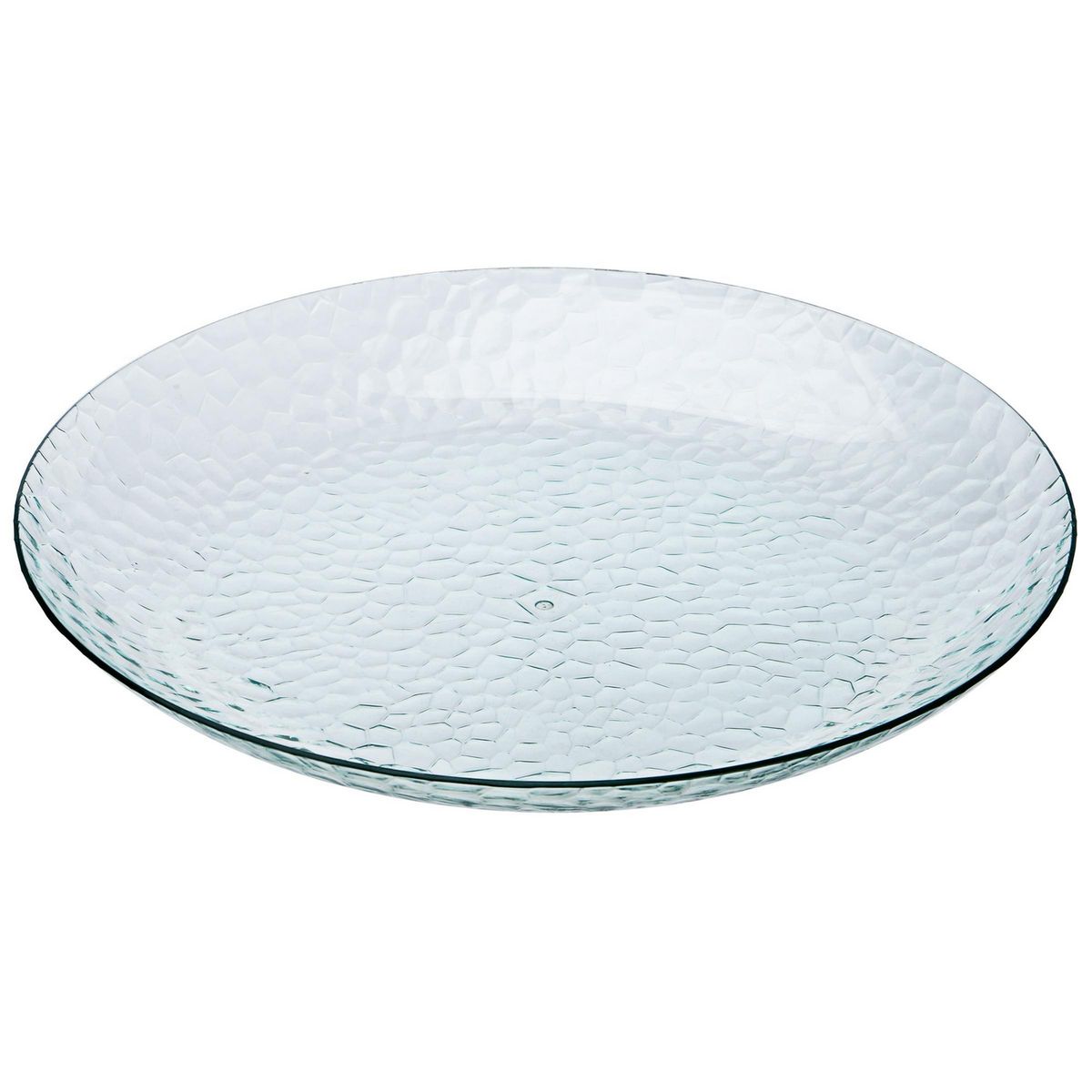 JUST HOME COLLECTION - Plato 28 cm Plástico Martillado Transparente