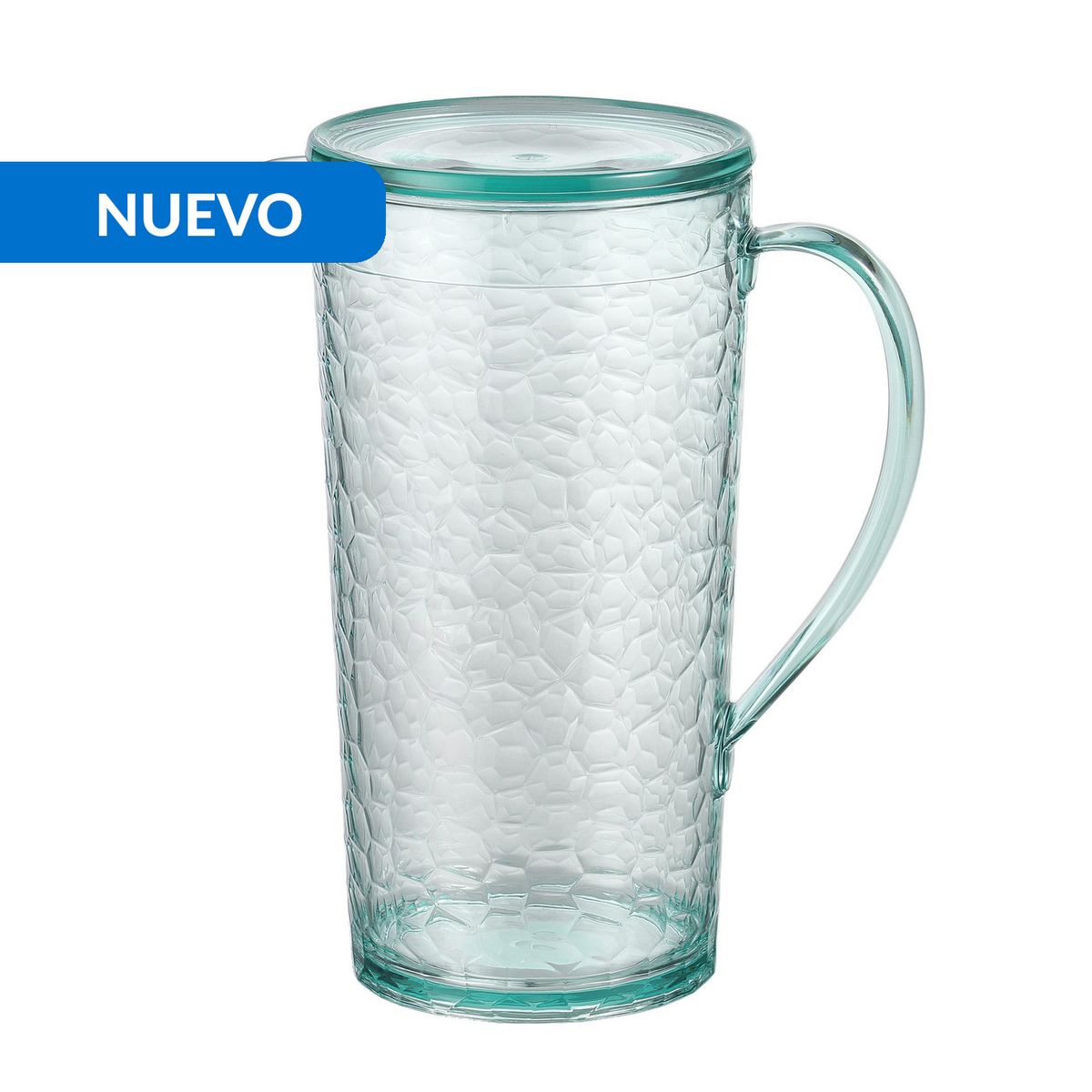 JUST HOME COLLECTION - Jarra de Plástico 1600 ml Martillada Verde